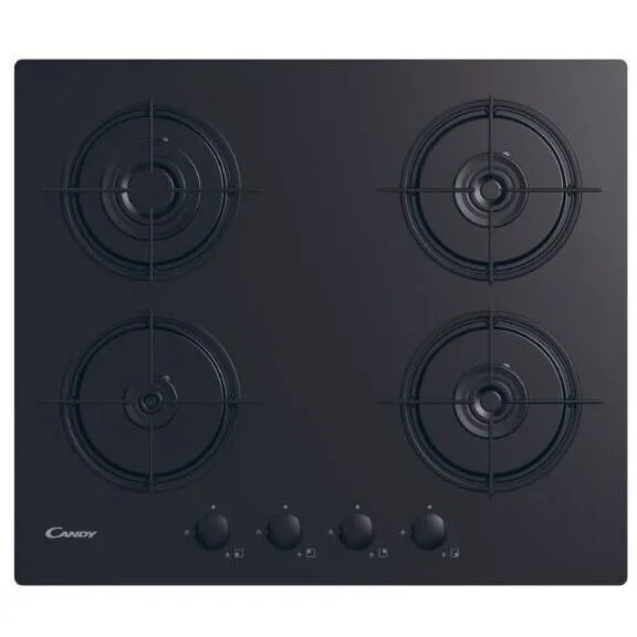 Plita Incorporabila Gaz 4 Arzatoare Aprindere Electrica 60cm Negru