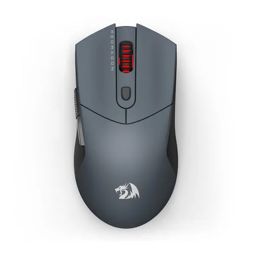 Mouse gaming wireless bluetooth si cu fir Redragon St4r Pro, 26000 DPI, senzor optic, 6 butoane programabile, Negru/Gri