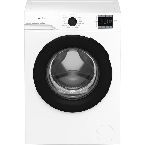 Masina de spalat rufe Arctic APLM1WFSU19410W, 9 Kg, 1400 RPM, Clasa A, Motor Silent Inverter, Child Lock, Add-In, Alb