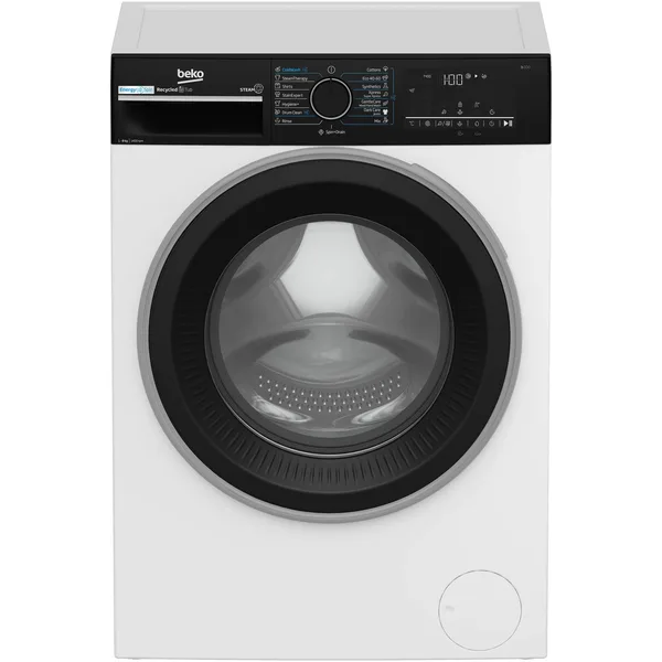 Masina de spalat rufe Beko B3WFU48415WBPBES, 8 kg, 1400 RPM, Clasa A, SteamCure, AddXtra, Motor ProSmart Inverter, AutoClean Detergent Drawer, Alb