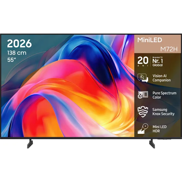 Televizor SAMSUNG MiniLED 55M72H, 138 cm, Smart, 4K Ultra HD, Clasa F (Model 2026)