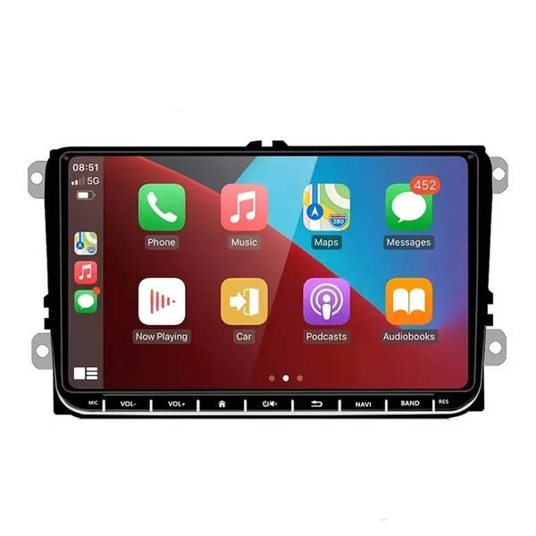Navigatie Android, Carplay, Android, GPS, Dedicata VW Passat B6, B7, Golf 5, 6, Jetta, Polo, Touran, WiFi, 2 x USB, Bluetooth, 4 x 45W