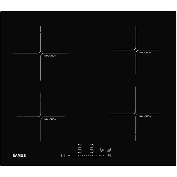 Plita electrica incorporabila PSI-64BG7 inductie 4 zone de gatit 7000W Negru