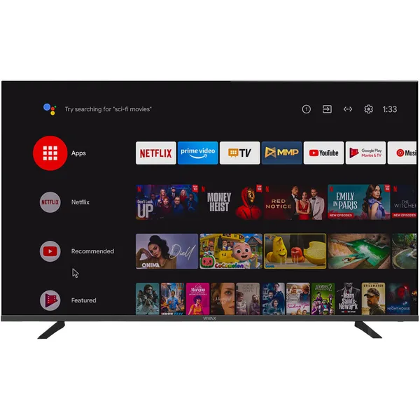 Televizor Led Smart 65UHD10K 164Cm Android Ultra HD 4K Clasa G Negru