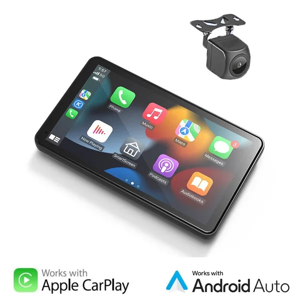 Navigatie Auto Universala DAIXSTORE®, Camera Marsarier Inclusa, Display TouchScreen 7 inch, Compatibila Cu Apple Carplay Si Android Auto Wireless, Bluetooth, Screen Mirroring Wireless, Radio FM, AUX, HandsFree