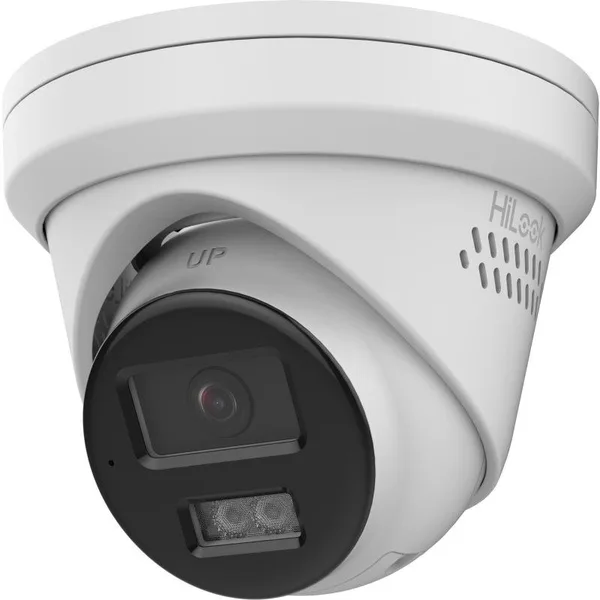 Camera IP turret Hikvision HiLook IPC-T240HAP-LUF/SL, 4 MP, dual light 30m, comunicare bidirectionala, slot card, sirena si stroboscop, IP67