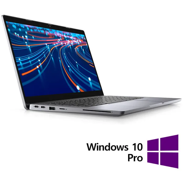 Laptop Refurbished Latitude 5320 FHD 13.3 inch Intel Core i5-1145G7 8GB 256GB SSD Windows 10 Pro Grey