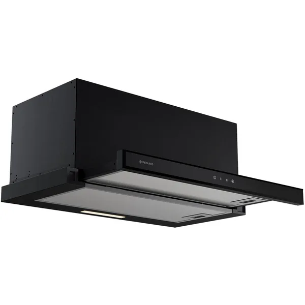 Hota Incorporabila Telescopica Turbo ERN 2056 Black Glass 60CM 1 Motor 210W Negru