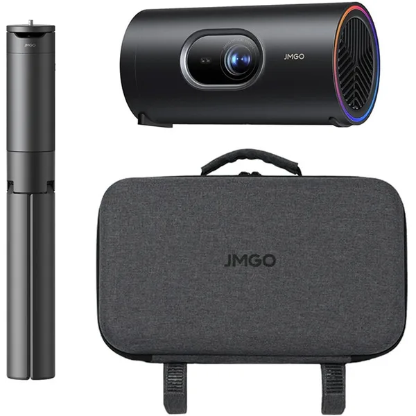 Videoproiector pentru Exterior PicoPlay+ Full HD Google TV cu Stativ Wi-Fi Bluetooth Negru