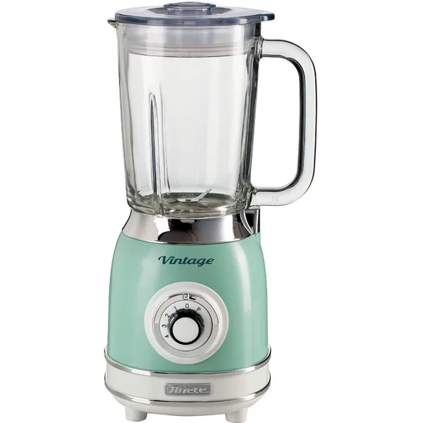 Blender vintage glass mug, stand mixer (light green/cream)
