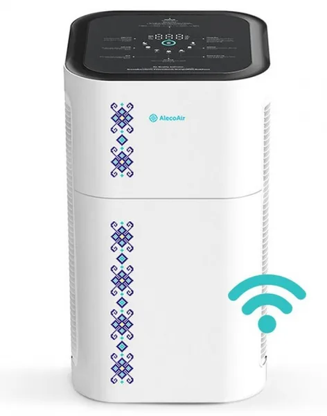 Purificator aer AlecoAir P80 TRADITIO Filtru TRUE HEPA si Carbon UV-C WiFi Multisenzor PM1 PM2.5 PM10 CO2 TVOC Plasma