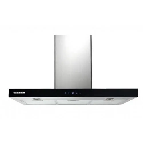 Hota decorativa DCH-6590TIX 642.4 m3/h 1 motor 90 cm Control touch Timer Inox / Front sticla neagra