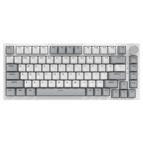 AK820 tastatura mecanica de joc AJAZZ® Comutator rosu AS 75% Layout Tastatura de birou cu fir Butoane de volum metalice Functia multimedia FN Lumina alba Plug-and-Use Suport pentru sisteme multiple Pentru jocuri de eSports si birou