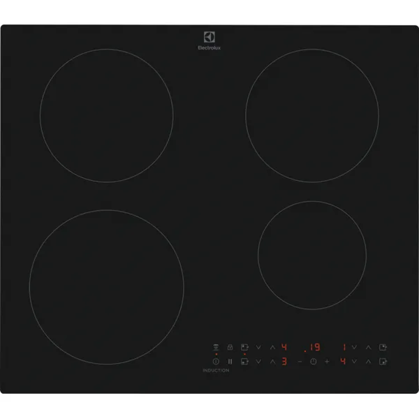 Plita incorpolabila Electrolux EIT60433CT, inductie , 4 zone de gatit, Timer electronic, Conectivitate hota, Booster, Rezistenta sporita la zgarieturi, 60 cm, Culoare negru mat (SaphirMatt SE)