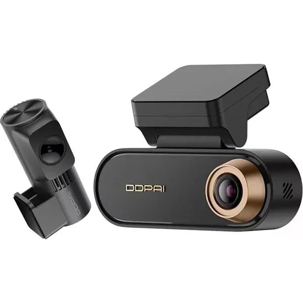 Camera auto duala DDPAI N5 Pro 4K + 2K, HDR, 3K 60fps, supercondensator, GPS, Wi-Fi 6, ADAS, aplicatie DDPAI