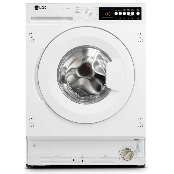 Masina de Spalat Rufe HIGEEA 812DD D BUILT-IN Clasa D Capacitate 8 Kg 1200 Rpm 15 Programe Anti-Alergic Amanare Pornire Spalare Rapida Display LED Alb