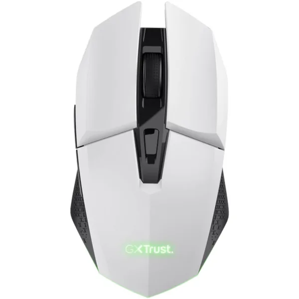 Mouse gaming wireless reincarcabil Trust Gaming GXT 110 Felox, timp de redare 80 de ore, 800-4800 DPI, iluminare LED multicolora, 6 butoane, mouse RGB, alb