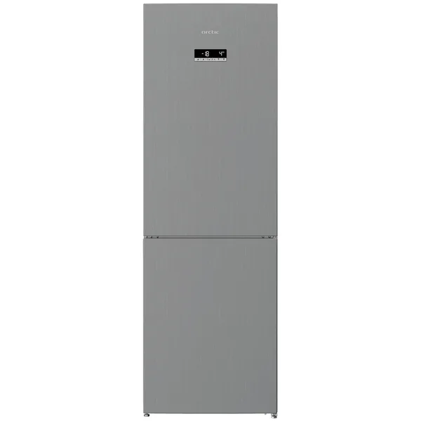 Combina frigorifica Arctic AK60366E40NFMT, 324 l, Full NoFrost, Control electronic, Air Flow Dual Tech, Clasa E, H 185 cm, Argintiu