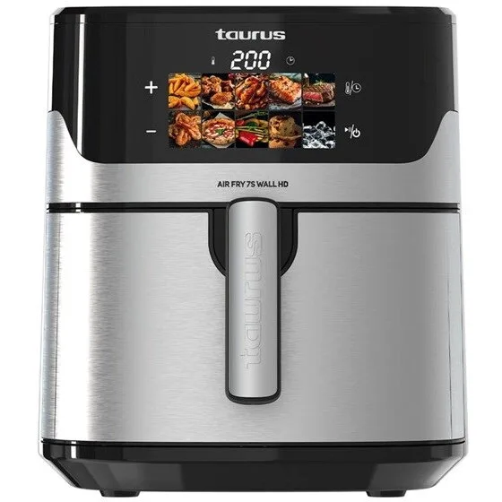 Friteuza cu Aer Cald Air Fry 7S Wall HD Capacitate 6.5L 8 Programe Automate Putere 1600W Inox/Negru
