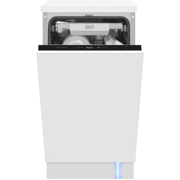 Masina de Spalat Vase Incorporabila DIM42E6EBqO 10 Seturi 6 Programe 3 Sertare ECO AquaStop Dedurizare HalfLoad Indicator Luminos Albastru 45Cm Clasa E Alb