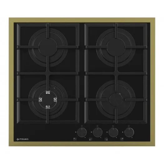 Plita Gaz 080 4 Arzatoare Wok  59cm  PVD Gold