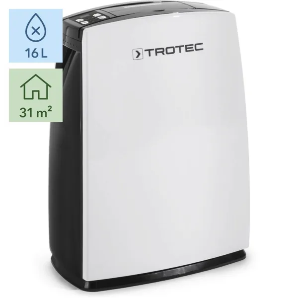 Dezumidificator Trotec TTK51E  16l/zi  Debit 126mc/h  Pentru spatii de pana la 31mp  Higrostat reglabil