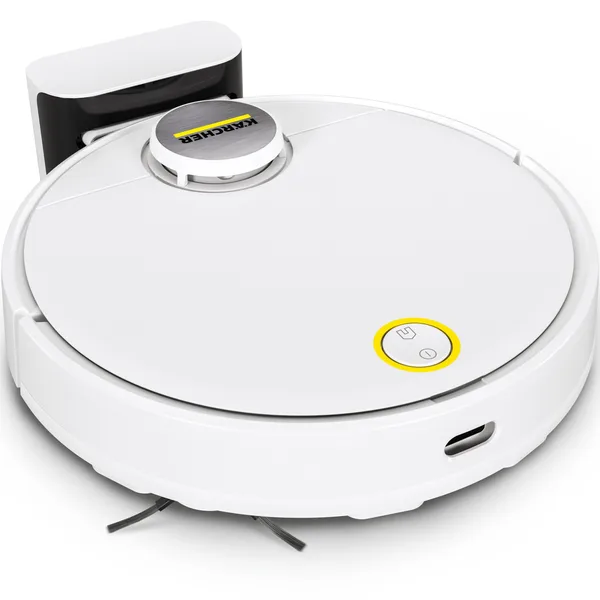 Aspirator robot cu functie de mop Karcher RCV 3, 33 W, navigatie LiDar, 3200 mAh, autonomie 120 min, 2500 Pa, senzor de cadere, recipient murdarie 500 ml, recipient apa 170 ml, 1.269-620.0, Alb
