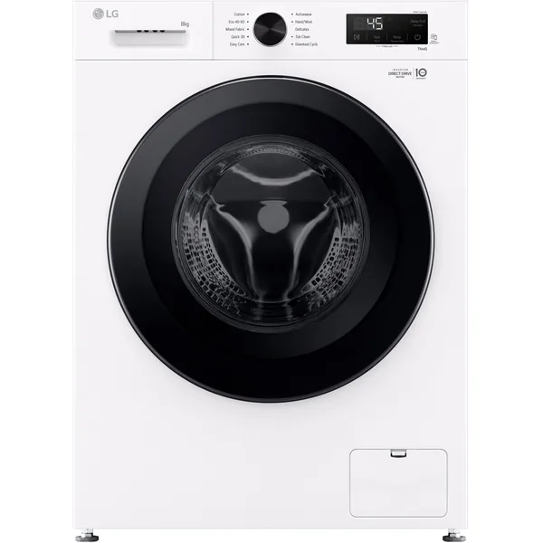 Masina de spalat rufe LG F4X1008NWK, 8 kg, Clasa A, 1400 RPM, 6 Motion, Inverter Direct Drive, Wi-Fi, Alb