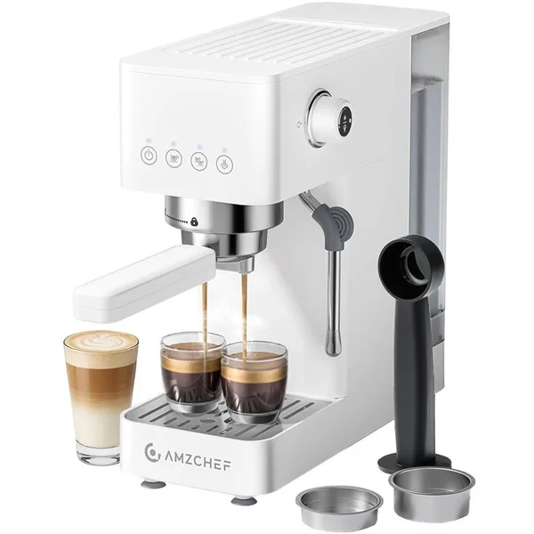 Espressor Manual CE-EM3131-WT Rezervor Apa 1.5L Presiune 20 Bari 1350W Alb