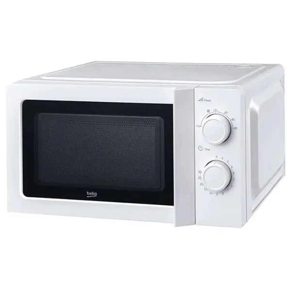 Cuptor cu microunde Beko MOC201002W, 20 L, 700 W, 6 niveluri de putere, dezghetare, control mecanic, alb
