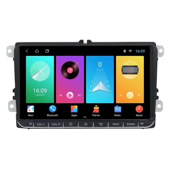 Navigatie dedicata cu Android VW Jetta IV dupa 2008, 2GB RAM, Radio GPS Dual Zone, Display HD IPS 9" Touchscreen, Internet Wi-Fi, Bluetooth, MirrorLink, USB