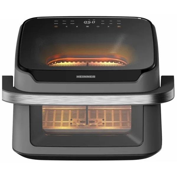 Friteuza cu Aer Cald Dubla HAF-C10DB22GREY AirBake Revolution Capacitate 10L 12 Programe 2200W Gri