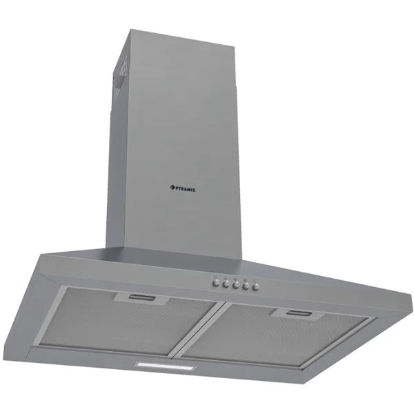 Hota Decorativa MDSC inox 68db Clasa B Butoane Pivotante 410 m³/h 115W LED Gri
