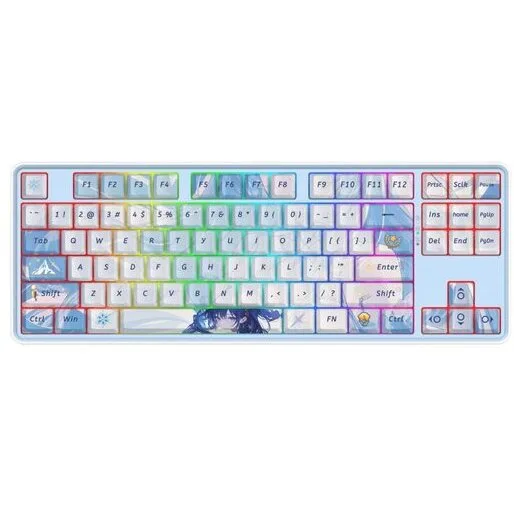 Tastatura Mecanica Star Blade Pro Gaming Bluetooth Cu si Fara Fir Alba