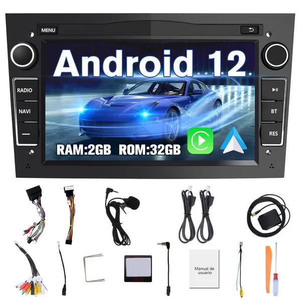 Navigatie Opel Corsa, Astra, Zafira, Meriva, AWESAFE, 2GB+32GB, Ecran tactil 7 inch, Carplay, Android Auto, Bluetooth, Control pe volan, DSP, Negru
