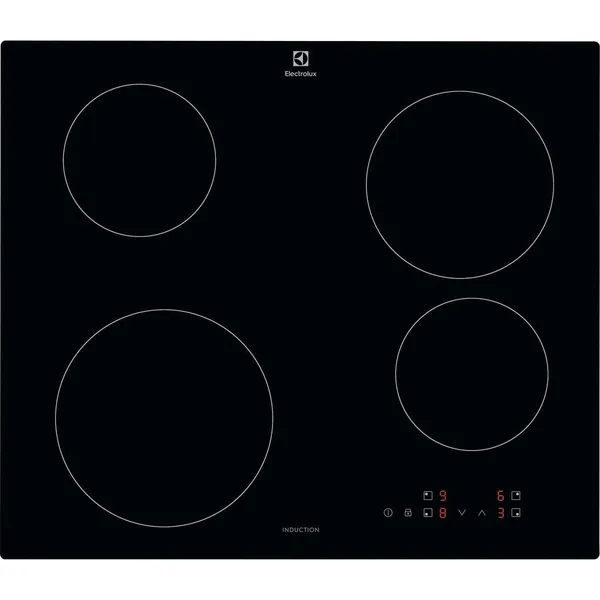 Plita incorporabila Electrolux LIB60424CK, Inductie, 4 zone de gatit, Control Touch, Booster, Blocare de siguranta pentru copii, 60 cm, Negru