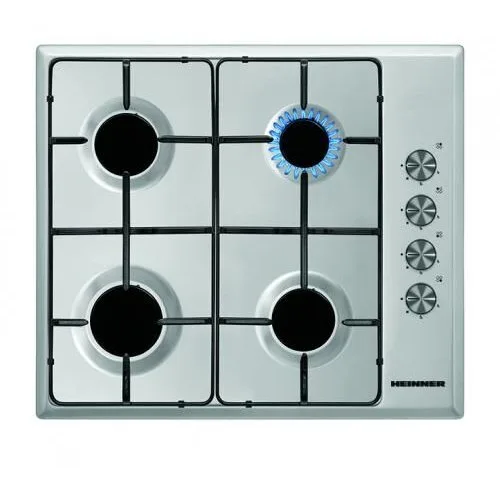 Plita incorporabila Heinner HBH-S584I-IX, Gaz, 4 Arzatoare, Inox