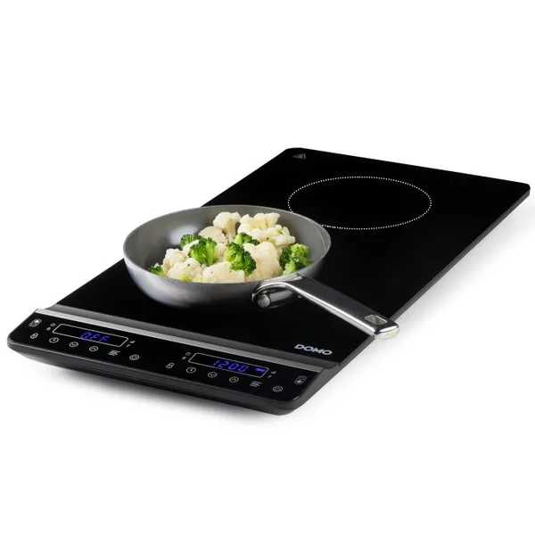 Plita electrica dubla cu inductie Domo DO30211IP, 1800 W si 1300 W