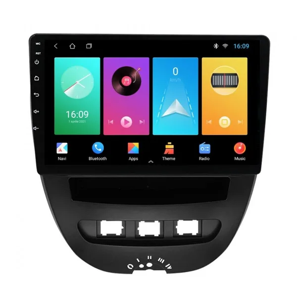 Navigatie dedicata cu Android Citroen C1 I 2005 - 2014, 2GB RAM, Radio GPS Dual Zone, Display HD IPS 10" Touchscreen, Internet Wi-Fi, Bluetooth, MirrorLink, USB