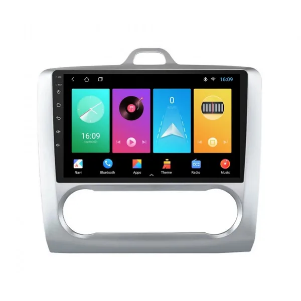 Navigatie dedicata cu Android Ford Focus II 2004 - 2011, clima automata, 1GB RAM, Radio GPS Dual Zone, Display HD IPS 9" Touchscreen, Internet Wi-Fi, Bluetooth, MirrorLink, USB