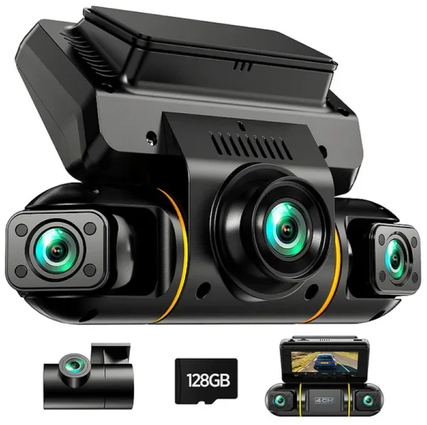Camera auto DVR Campark DC21 4CH 360°, 4 camere Full HD 1080P, WiFi, G-Sensor, WDR, filmare nocturna IR, monitorizare parcare 24h