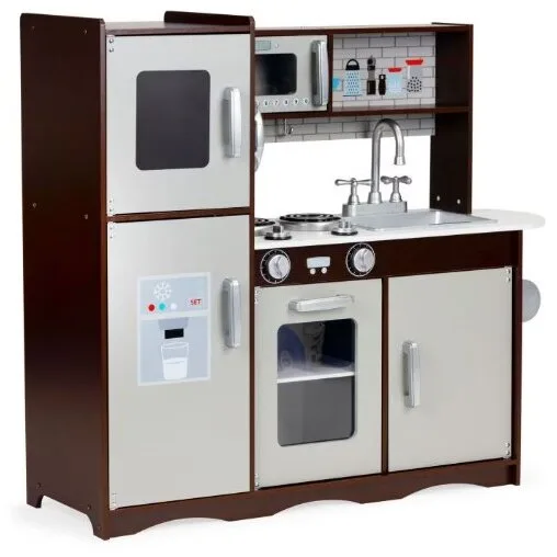 Bucatarie pentru Copii Utilata cu Frigider Chiuvete Aragaz Cuptor cu Microunde 83x30x95cm 3 Ani