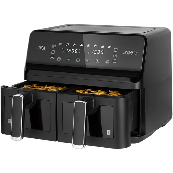 Friteuza cu Aer Cald XXL TSA8089 8L Dual Zone 2700W Negru