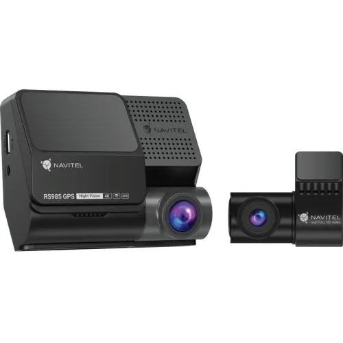Camera Auto Duala RS985 4K de Bord + Spate Night Vision GPS Senzor G Negru