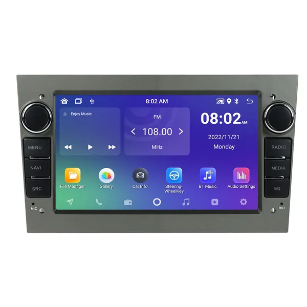 Navigatie dedicata cu Android Opel Tigra TwinTop 2004 - 2010, gri inchis, 2GB RAM, Radio GPS Dual Zone, Display HD IPS 7" Touchscreen, Internet Wi-Fi, Bluetooth, MirrorLink, USB