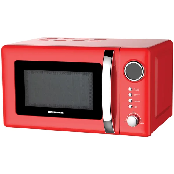 Cuptor cu microunde HEINNER HMW-20GRD, 20 l, 700 W, Grill, Electronic, Rosu