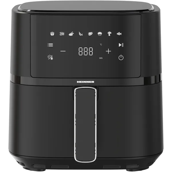 Friteuza cu aer cald Heinner HAF-B4BK1500, 1500w, capacitate cos 4l, termostat reglabil 80-200 grade display digital, Negru
