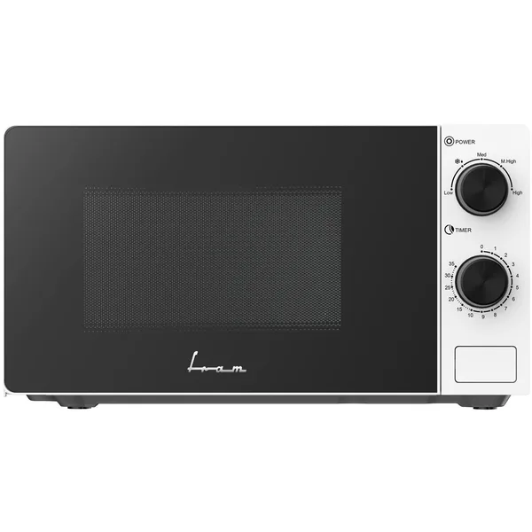 Cuptor cu microunde Fram FMW-2060MWH, 20 l, 700W, Control mecanic, 5 trepte de putere, Timer, Timp maxim de gatire 35 min, Functie decongelare, Semnal sonor la finalizarea programului, Alb