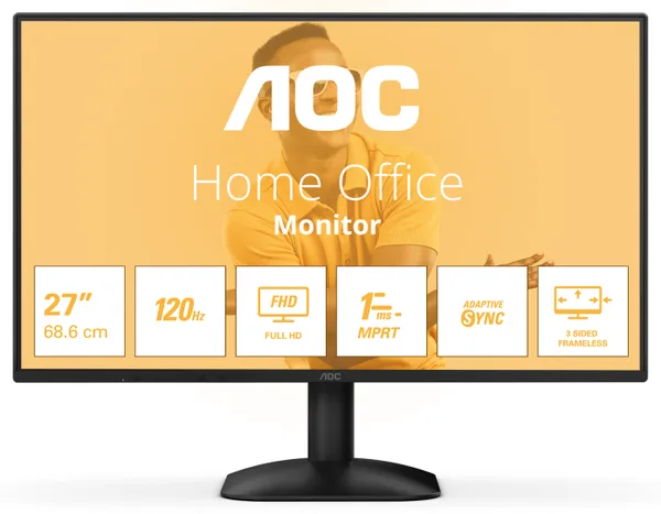 Monitor Consumer AOC 27B31H, 27", 1920 x 1080 pixeli, Black, 3 ani Garantie