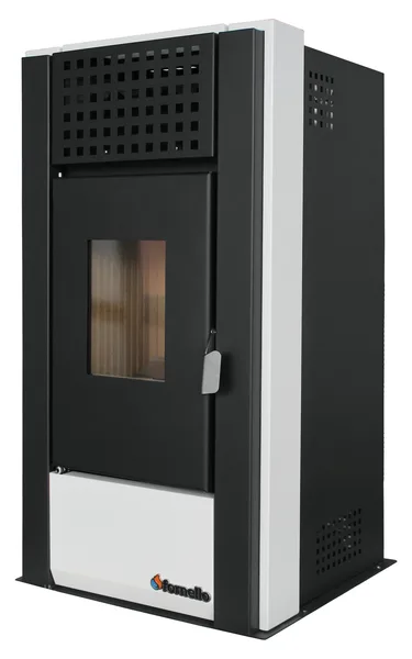 Semineu (Soba) pe Peleti cu aer cald Fornello Magnesia 9 KW culoare White